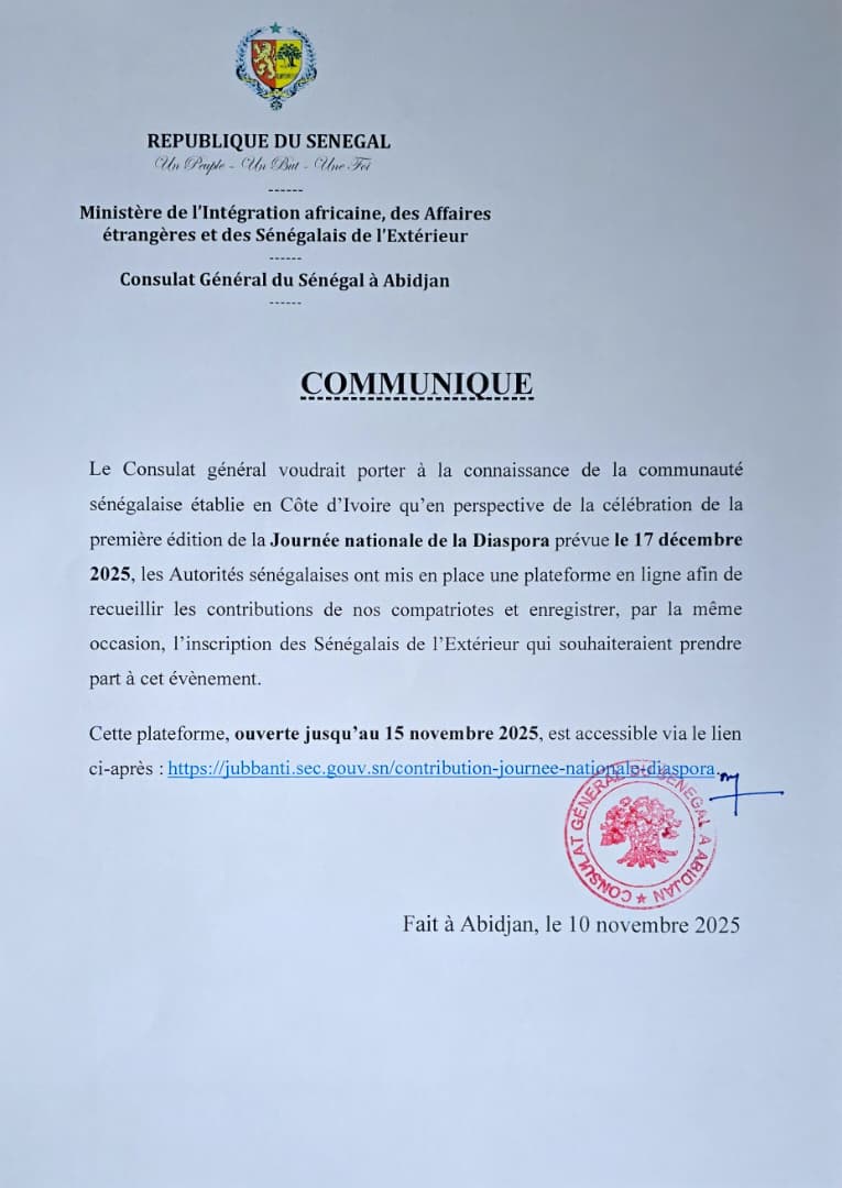 PLATEFORME JOURNEE NATIONALE DE LA DIASPORA